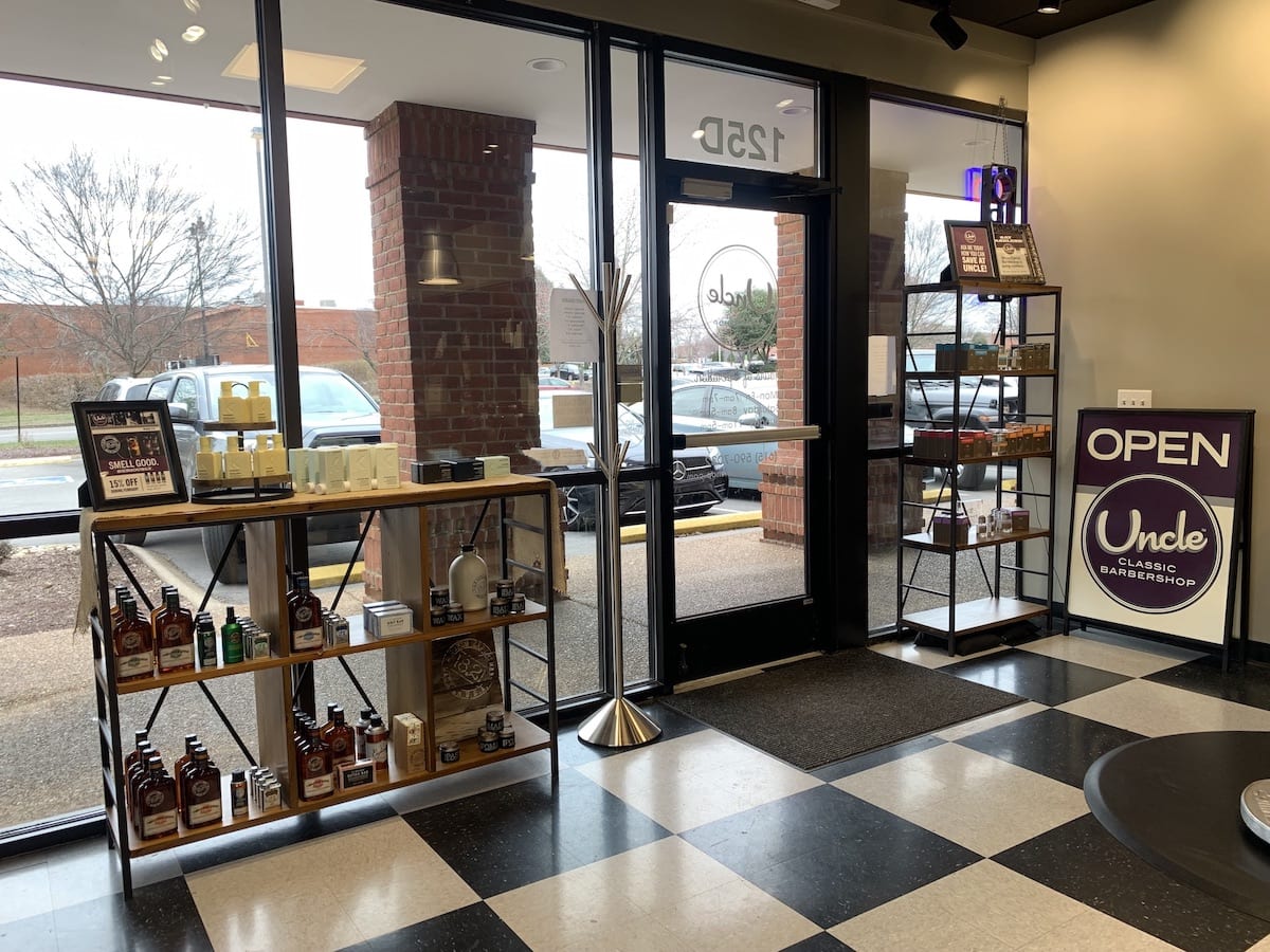 Interior of the Hendersonville TN location for Uncle Classic Barbershop