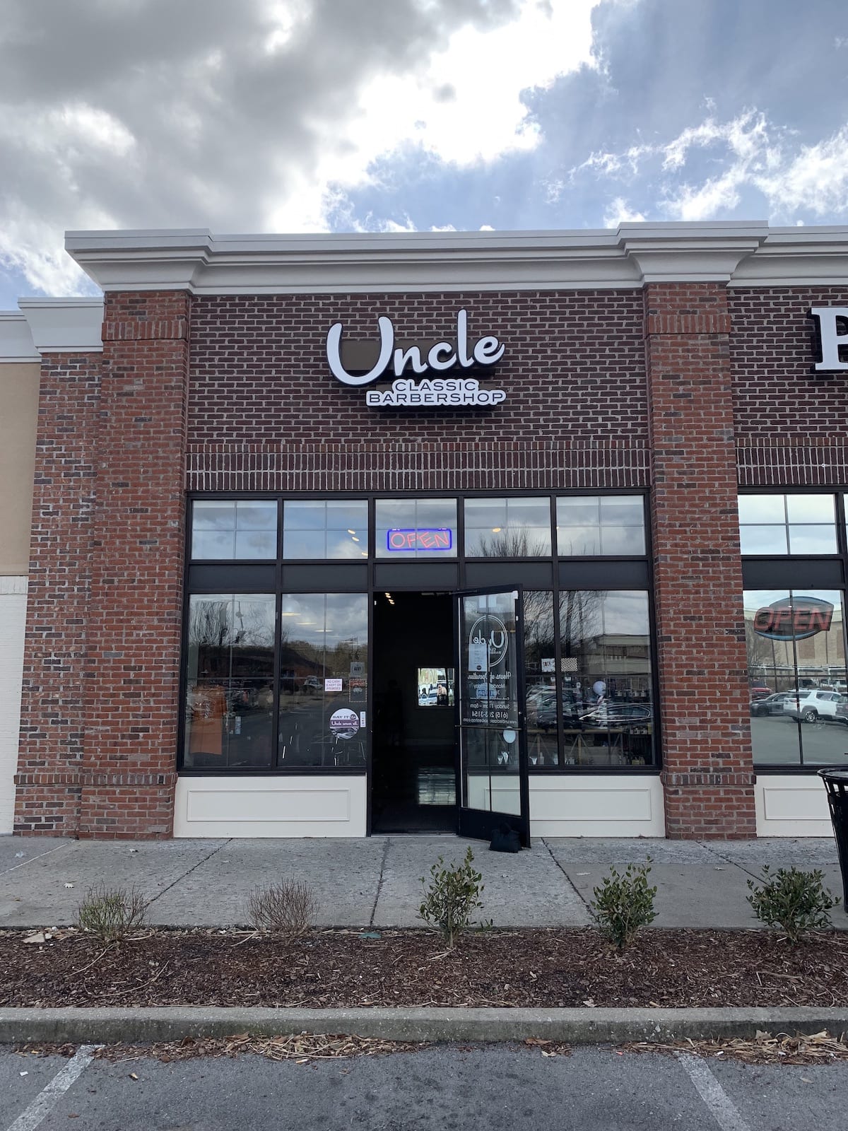 Exterior of the Nolensville location for Uncle Classic Barbershop